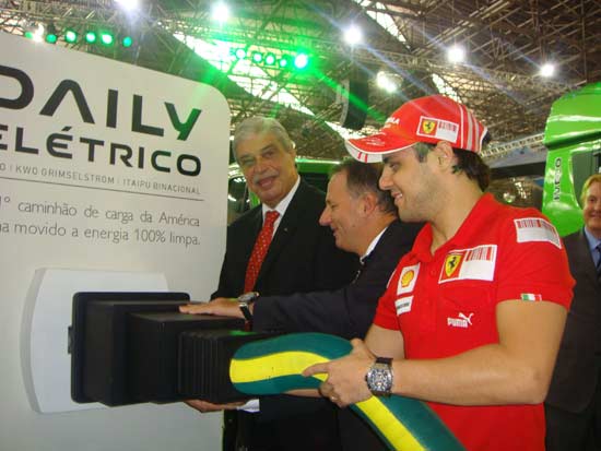 Miguel Jorge, Marco Mazzu e Felipe Massa. Foto: Paula Fabiano
